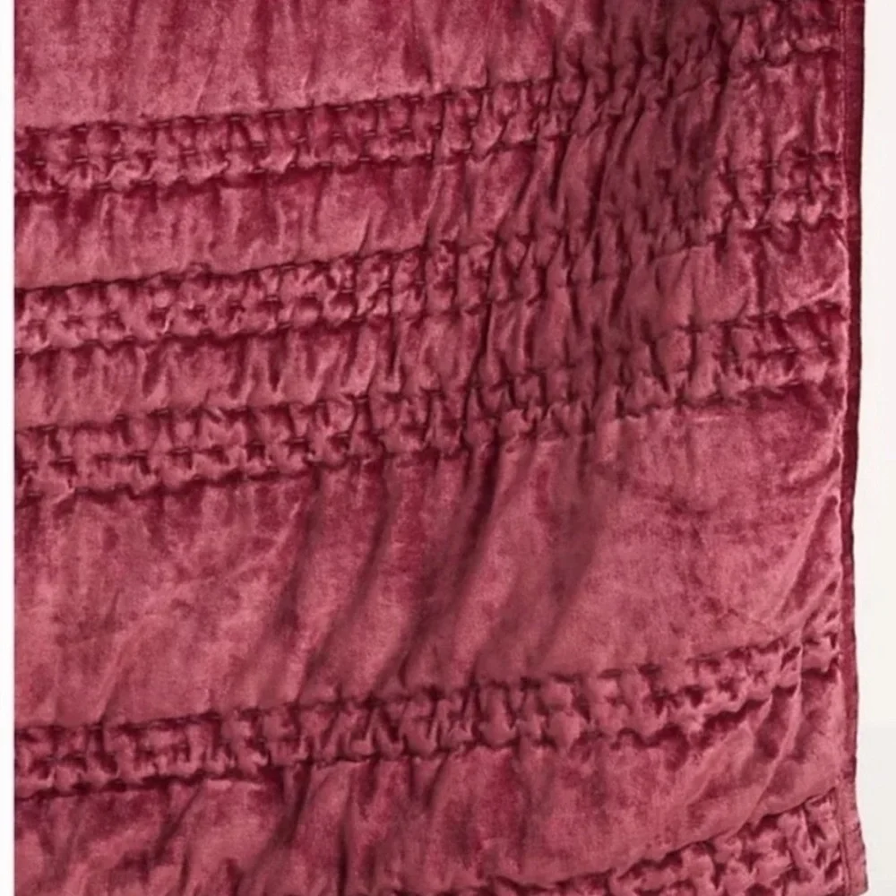 Anthropologie Wine Red Quilted Comforter. This is the comforter only.